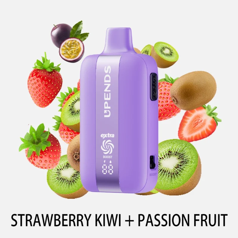 UPENDS UP7 – 35,000 Puffs, Extra Button for Dual Flavor, Strawberry Kiwi + Passionfruit