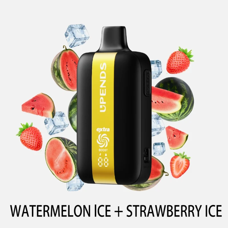UPENDS UP7 – 35,000 Puffs, Extra Button for Dual Flavor, Watermelon Ice + Strawberry Ice