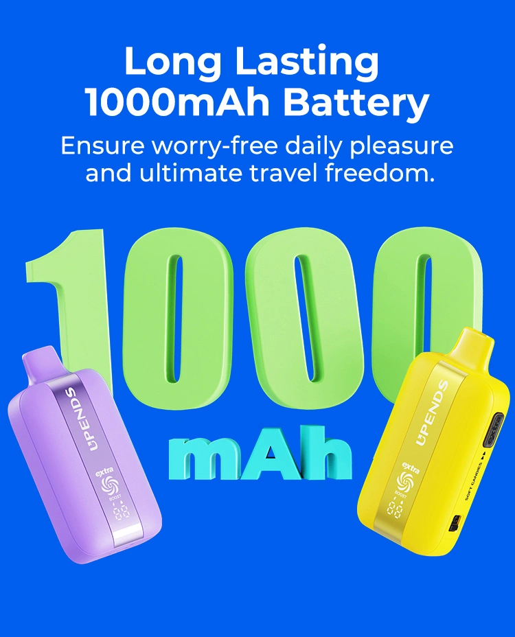 Long Lasting 1000mAh Battery - Ensure worry-free daily pleasure and ultimate travel freedom